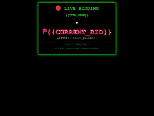 auction screenshot