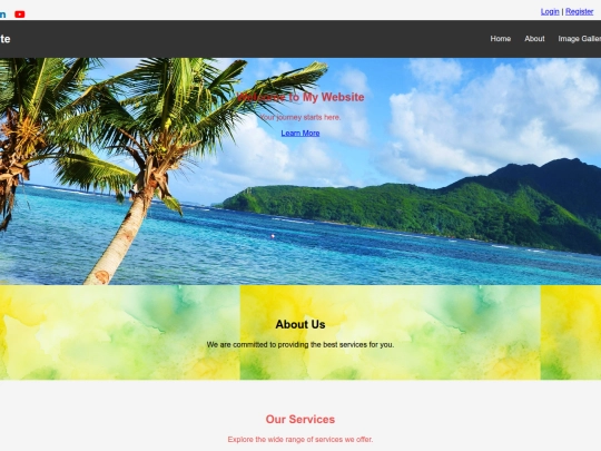own website screenshot