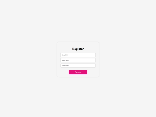 own website/registerpage screenshot