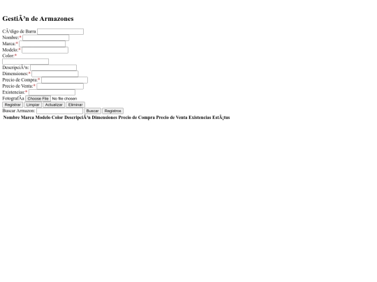 modules/moduloArmazones/view_Armazones screenshot