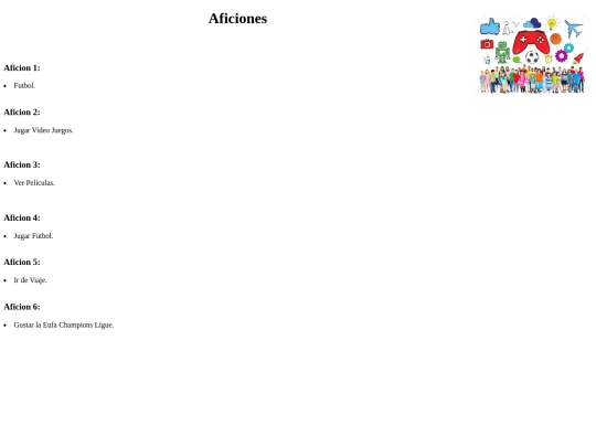 Curriculo Vitae/index/aficiones screenshot