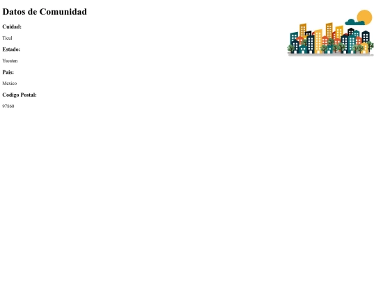 Curriculo Vitae/index/datos de comunidad screenshot