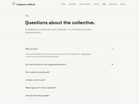 faq screenshot