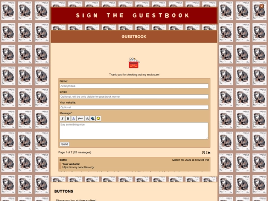 guestbook screenshot