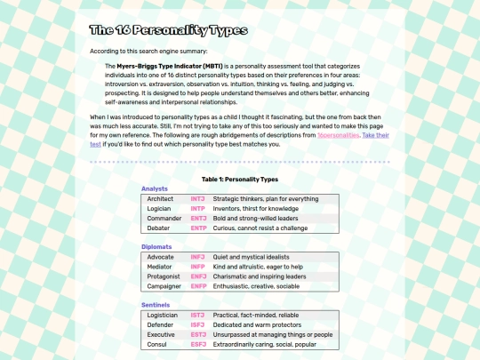 mbti screenshot