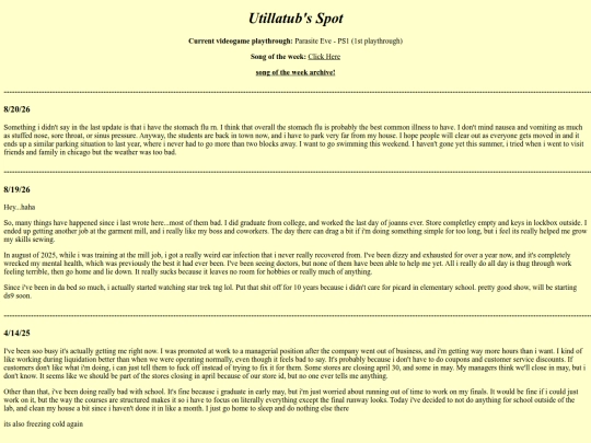 diary screenshot