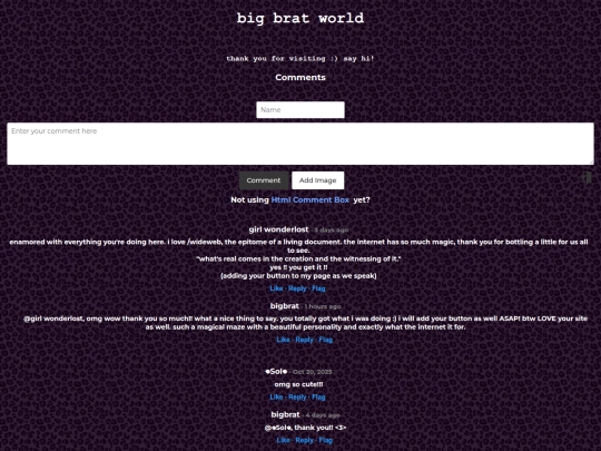 guestbook screenshot