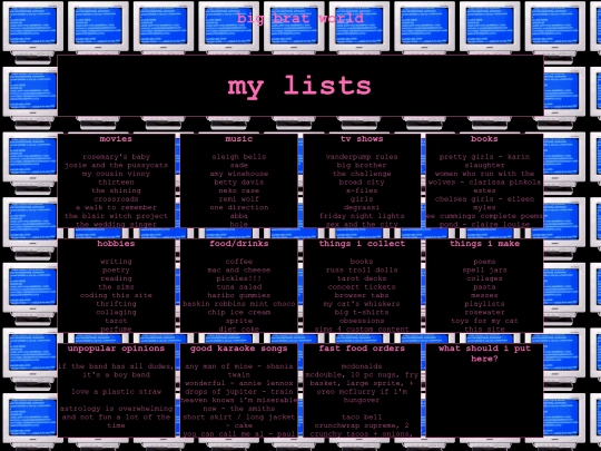 lists screenshot