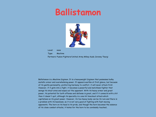 Ballistamon screenshot