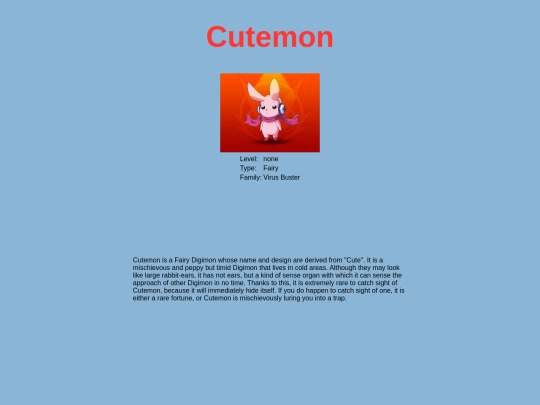 Cutemon screenshot