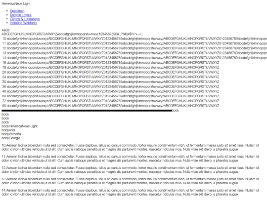 helvetica_fonts/light-demo screenshot