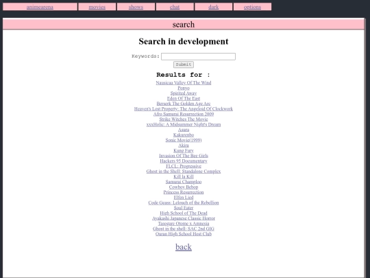 search screenshot
