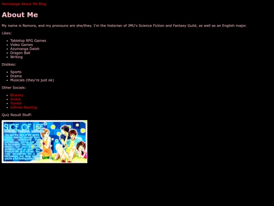 aboutme screenshot