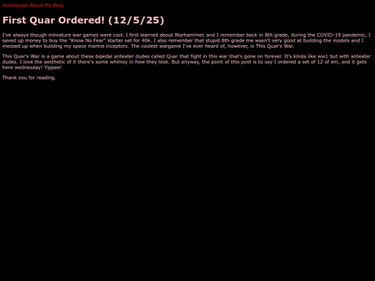 blog posts/firstquarordered screenshot