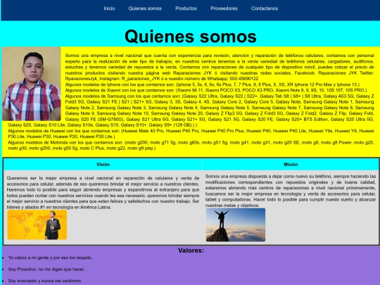 Quienes somos screenshot
