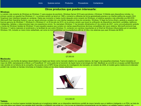 productos screenshot