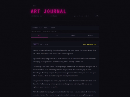 blog screenshot