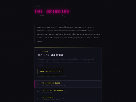 grimoire screenshot