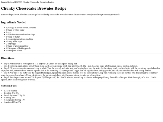 lab3/recipe screenshot