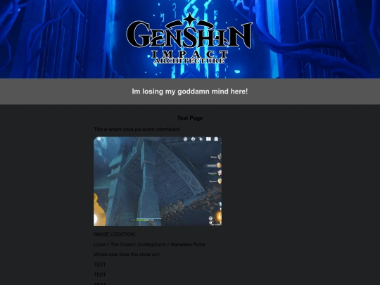 testpage screenshot
