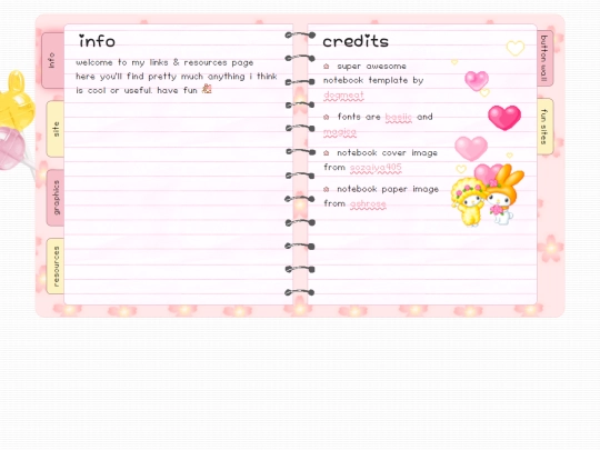 links screenshot