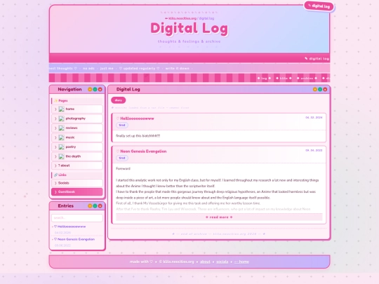 Blog screenshot