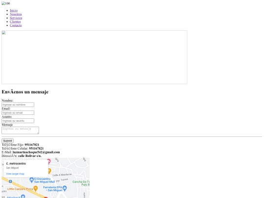 proyecto/contacto screenshot
