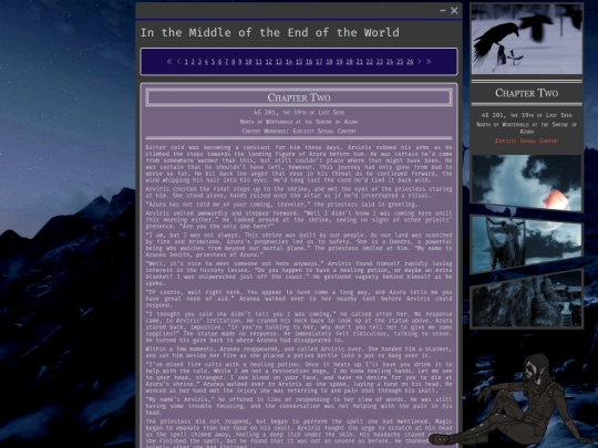 Library/Fanfiction/The-Elder-Scrolls/In-the-Middle-of-the-End-of-the-World/Chapter-2 screenshot