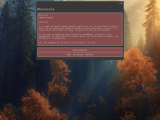 Library/Poetry/Miniscule screenshot