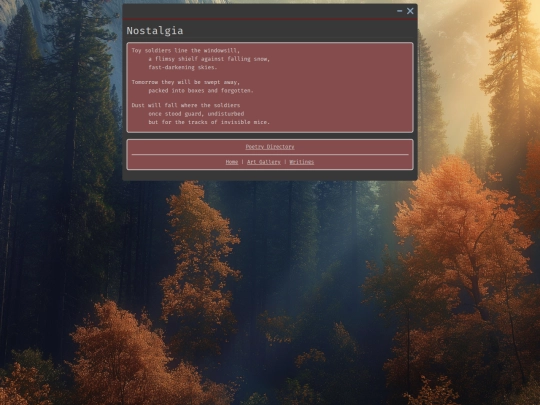 Library/Poetry/Nostalgia screenshot
