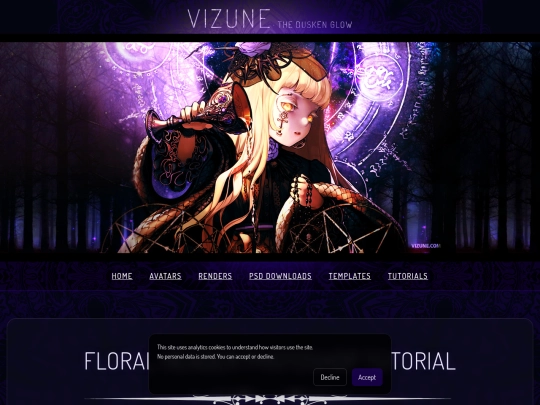 tutorials/floral-header-tutorial screenshot
