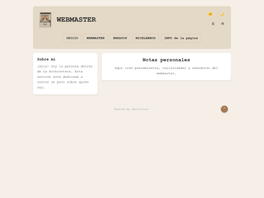 webmaster screenshot