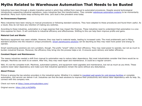 MythsRelatedtoWarehouseAutomationThatNeedstobeBusted screenshot