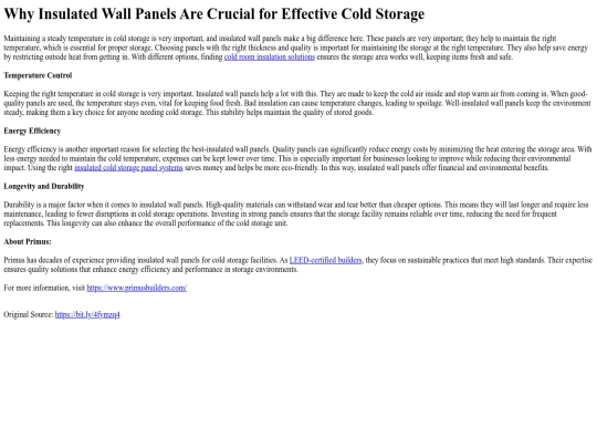 WhyInsulatedWallPanelsAreCrucialforEffectiveColdStorage screenshot