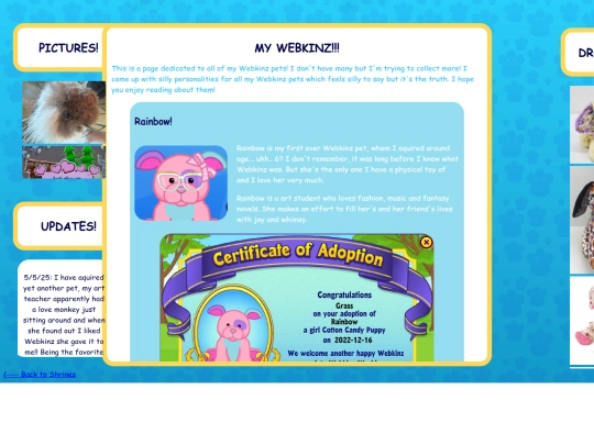 SHRINES!/WEBKINZ screenshot