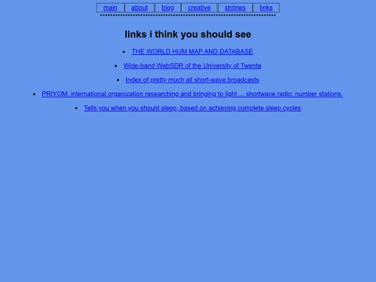links screenshot