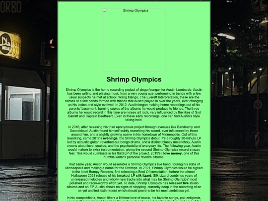 Chronologies/shrimp screenshot