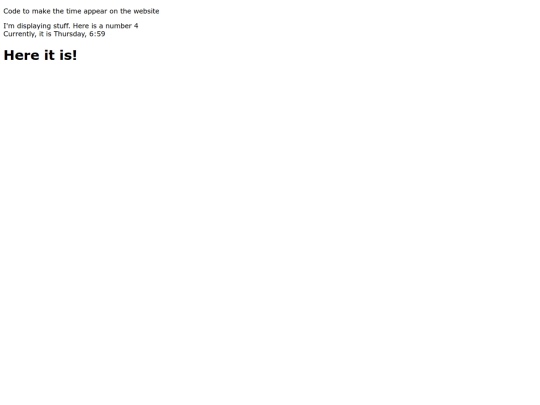 testingpage screenshot