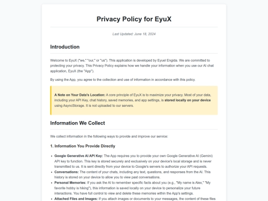 Privacy screenshot