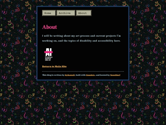 blog/about screenshot