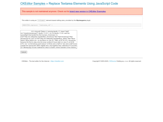 samples/old/replacebycode screenshot