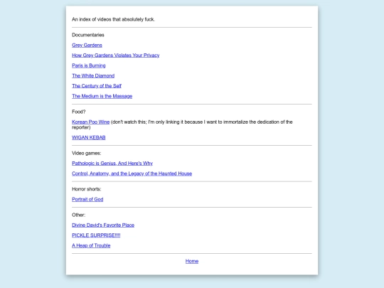 videos screenshot