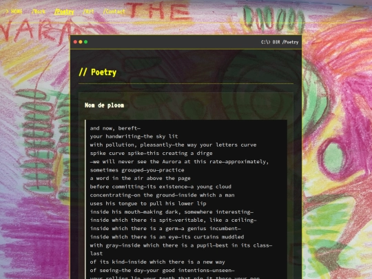 poetry screenshot