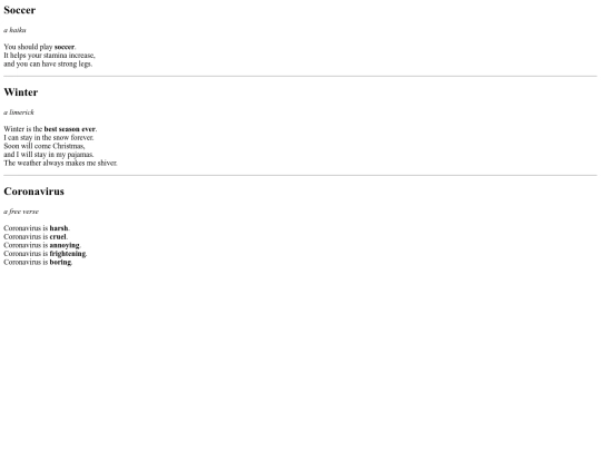 indigo project/poemwebpage screenshot