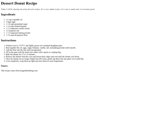 recipewebpage screenshot