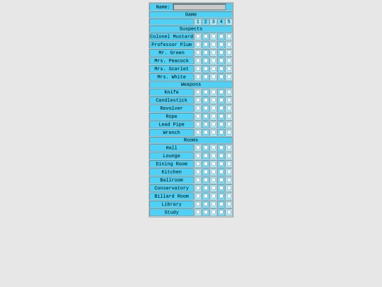 scorecards/clue screenshot