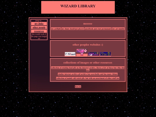 links screenshot