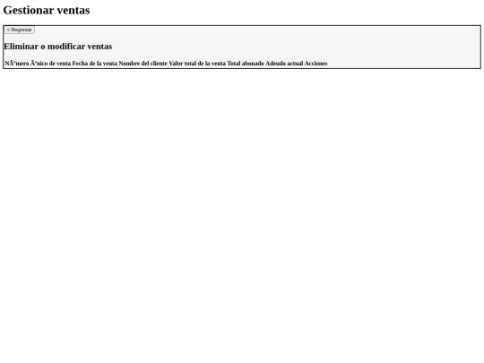 Modulos/moduloVentas/view_eliminarVentas screenshot