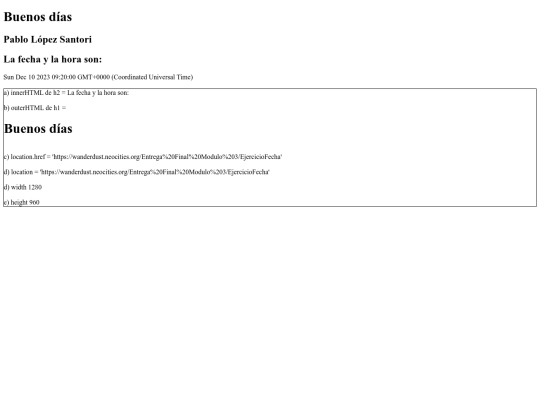 Entrega Final Modulo 3/EjercicioFecha screenshot