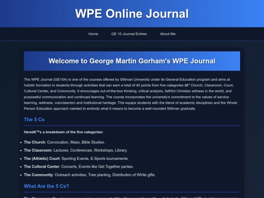 Wpe journal/WPE journal screenshot